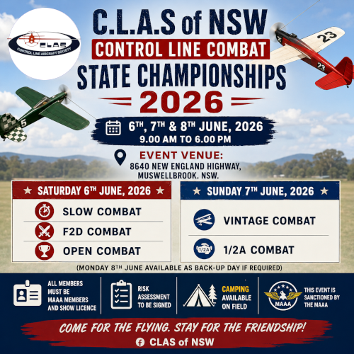 Control Line Aircraft Society Combat Advert
